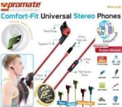 Promate Swank Comfort-fit Universal In-ear Headphones - Yellow Retail Box 1 Year Warranty