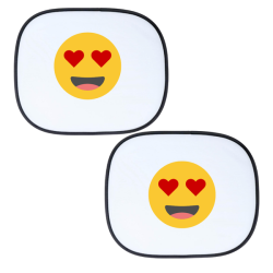 Car Sun Shades - Cartoon - In Love Emoji