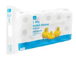 PnP Toilet Tissue White 1ply 15ea