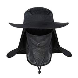 Cowboy UPF 50 HUAMULAN Men Women Wide Brim Bucket Hat Foldable Boonie Fishing Hiking Hat Sun Protection Cap 