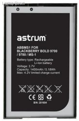Astrum AB9700 Cellphone Battery For Blackberry Bold 9700 9780 MS-1