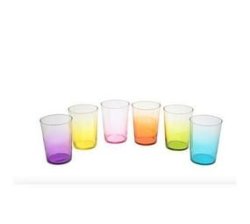 Colourful Decor Glass Tumblers Pack Of 6