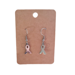 Stainless Steel Hanging Earrings - Cancer Bow