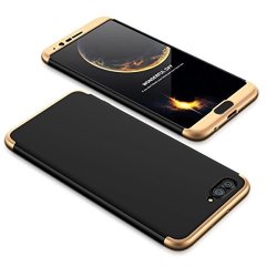 Guanhao Case For Honor View 10 V10 3 In 1 Ultra-thin Shockproof 360 Degree Protection Anti-fingerprint Case For Huawei Honor View 10 V10 5.99" Black+gold