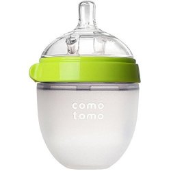 Comotomo 5OZ Natural Feel Baby Bottle - Green