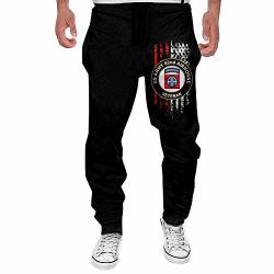 Lalae-ltd Us Army Veteran 82ND Airborne With American Flag Mens Fit Joggers Jersey Sweatpants For Gym Training