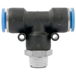 Aircraft - Pu Hose Fitting Tee 12MM-3 8 M - 5 Pack