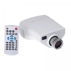 Mini 1080p Hd Multimedia Led Projector Home Cinema Av Tv Vga Usb Hdmi Tf Video White