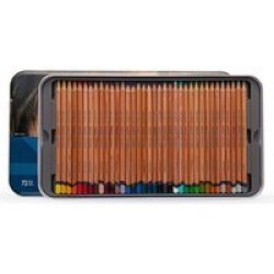 Lightfast Colour Pencil - Tin Set Of 36 - Plus Extra Empty Tray