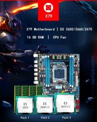 Super Computer Special - X79 Motherboard With Intel Xeon E5-2650 60 70 || 16 Core Cpu+16gb Ram