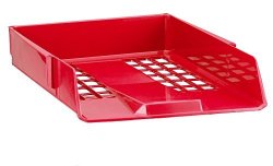 Avery Dennison Basics Letter Tray Stackable Versatile A4 Foolscap W278XD390XH70MM Red Ref 1132RED