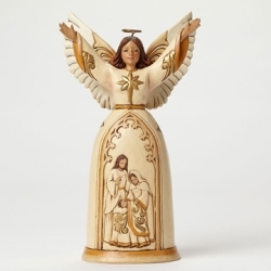 Jim Shore "the Greatest Gift" Ivory & Gold Hanging Angel - Christmas