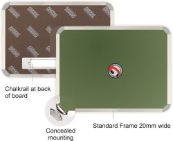 Parrot Chalk Board Aluminium Frame - Magnetic 900 X 900MM