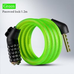 Bicycle Lock Motorike 5 Digital Code Password Lock Security Anti-theft Bicycle Code... - Green 120CM
