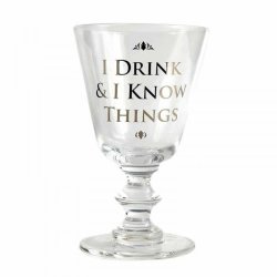 Game Of Thrones Drink And Know Things Wine Glass - 275ML Parallel Import