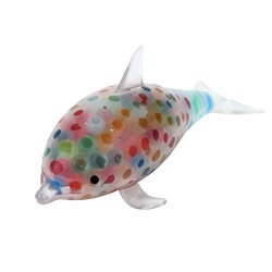 Xuanou Spongy Dolphin Bead Stress Ball Toy Squeezable Stress Toy Stress Relief Ball