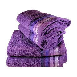Royal Turkish Collection -450GSM -100% Cotton -2 Hand Towels 2 Bath Towels -purple