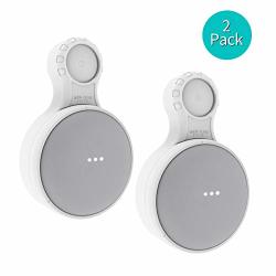 Outlet Wall Mount For Google Home MINI A Space-saving Accessories Stand Hanger Holder For Protecting Google Home MINI Voice Assistant Speaker - 2 Pack White