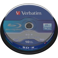 Verbatim Bd-r Sl 25GB 6X 10 Pack Spindle