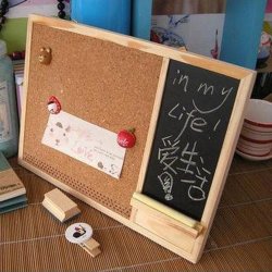 Wooden Framed Cork Pin Notice Memo Board 280mm 22mm For Office Home Kitchen