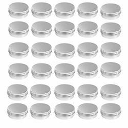 1.4 oz Round Aluminum Cans Tin Can Screw Top Metal Lid Containers 40ml 12pcs