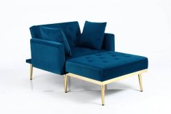 Merveiller 1 Seater Sofa Bed - Royal Blue