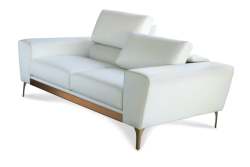 Lloyd White Leather L-shape Sofa
