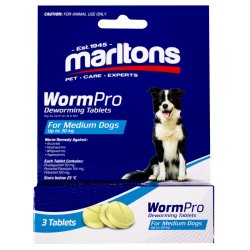 Marltons Wormpro Medium Dog 11-30KG 3 Tabs
