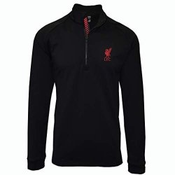 Liverpool - Black 1 4 Zip Long Sleeve Polo XL