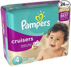 Pampers Cruisers Diapers Size 4 - Jumbo Pack 24 Count