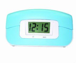 Sylvania Alarm Clock Phone With Blue Rubberized Finish ST884-BLUE