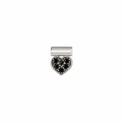 Seimia Pendant With Black Heart And Gemstones