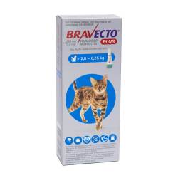 Bravecto Plus Tick Flea And Worm Control For Cats - 2.8KG-6.2KG Medium