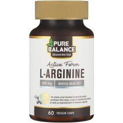Pure Balance L-arginine Hcl Veggie Capsules 60S