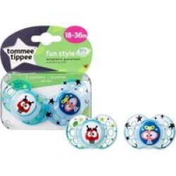 Tommee Tippee Closer To Nature Fun Soother Boy 18 - 36 Months 2 Pack