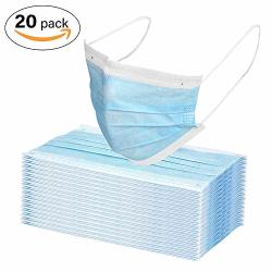 Five 0 Eight Pack Of 20 Surgical Face Masks - Disposable Face Mouth Mask With Earloops - Dust Filter Mouth Cover - Ideal For