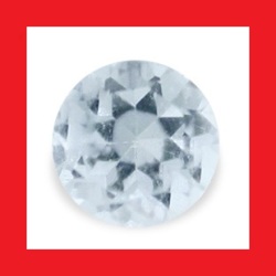 Aquamarine - Aqua Blue Round Diamond Cut - 0.06cts