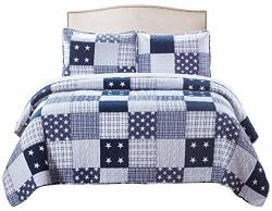 Slpr Americana Pride 2-PIECE Lightweight Printed Quilt Set Twin With 1 Sham Pre-washed All-season Machine Washable Bedspread Coverlet