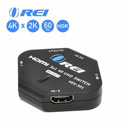 3-PORT HDMI Switch Orei Ultra HD 4K @ 60HZ 3D 1080P - 3X1 HDMI Switcher Splitter Compatible With Apple Tv Fire Stick Roku Tv