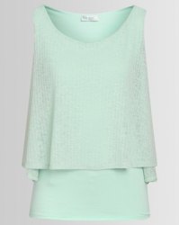 Blu Spiral Double Layer Top Mint