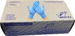 Casey Medtex Examination Powder Free Nitrile Disposable Gloves Box Of 100 – Size Large Latex Free Finger Textured Non-sterile Ambidextrous-blue Retail Box No Warranty