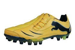 Puma Powercat 1.10 Synth Grass Mens Leather Soccer Boots Cleats - YELLOW-YELLOW-10.5