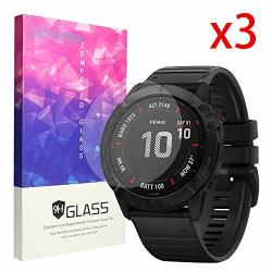 For Garmin Fenix 6X Pro Screen Protector Blueshaw 9H Tempered Glass Screen Protector Fenix 6X Pro Smartwatch - 2019 3 Pack
