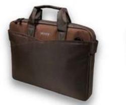 Port Lugano II Top Loading 15.6" Laptop Carry Bag in Brown
