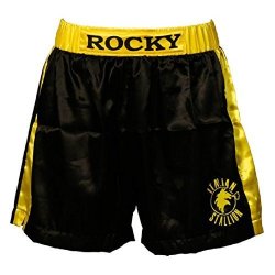 Rocky Black Italian Stallion Boxer Shorts Adult Medium