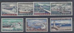 Greece 1958 Harbours Ships Set Of 7 Very Fine Unmounted Mint