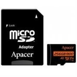 Apacer 256GB Class 10 Microsd With Adapter Retail Box Limited Lifetime Warranty product Overview 256GB Class 10 Microsd With Adapter  specifications•product Code: AP256GMCSX10U8-R•DESCRIPTION: 256GB Class