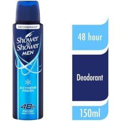 Shower To Shower Mens Deodorant Extreme Fresh 150ML