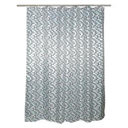 Shower Curtain Blue Mosaic