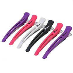 Fagaci Hair Clips 6 Hair Clips For Styling And Sectioning With Silicone Band Professional Hair Clips For Women - Salon Hair Clips